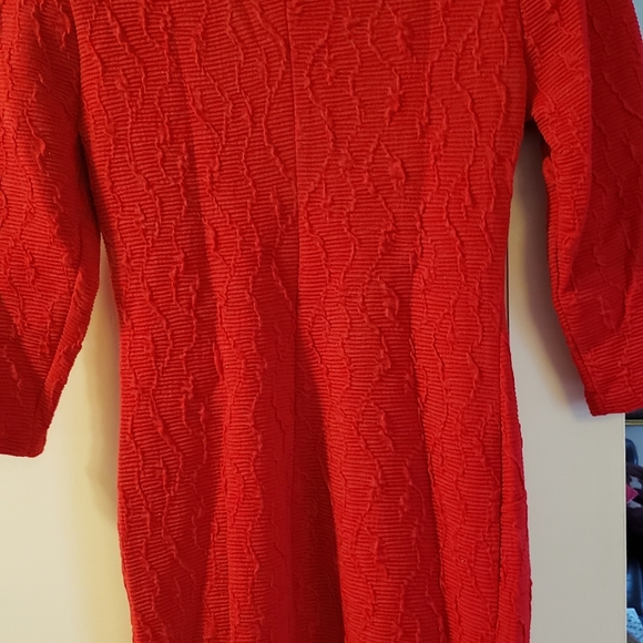 Christmas knit dress with gold buttons, Timely Trends - Picture 3 of 4